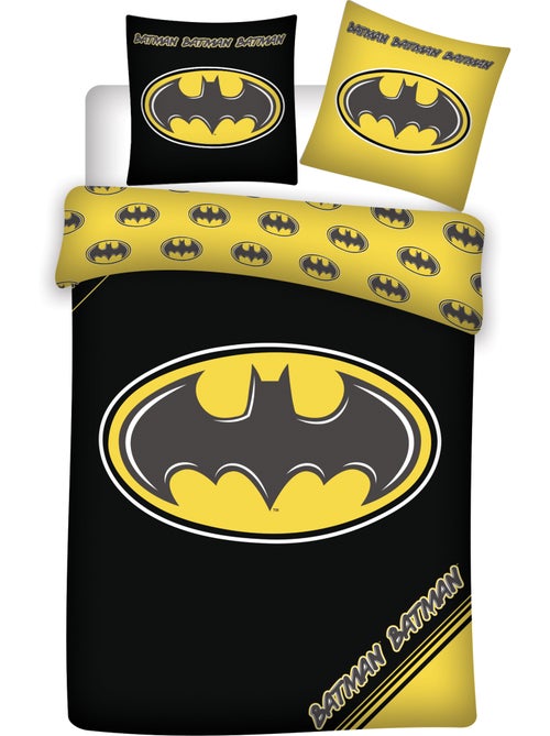 Housse de Couette Polycoton Batman Licence Officielle Warner Bros DC 140x200cm + Taie 65x65cm - Kiabi