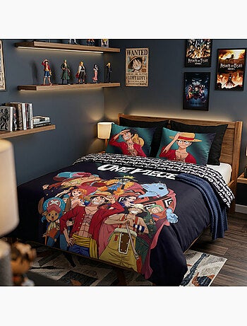 Housse de Couette Polycoton One Piece Licence Officielle 220x240cm + 2 Taies 65x65cm