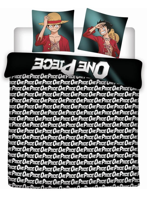 Housse de Couette Polycoton One Piece Licence Officielle 220x240cm + 2 Taies 65x65cm - Kiabi