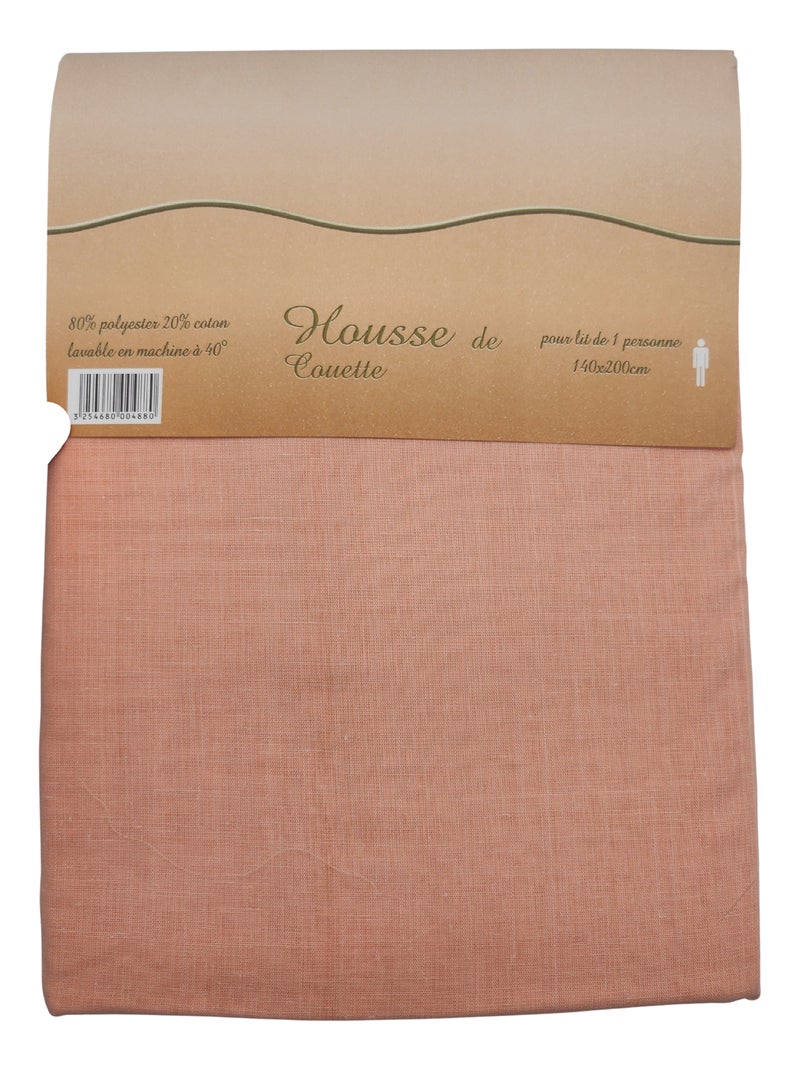 Housse de couette Polycoton Orange - Kiabi