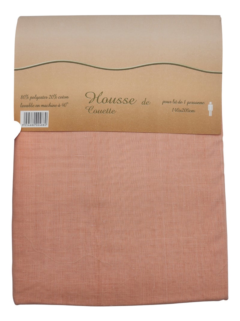 Housse de couette Polycoton Orange - Kiabi