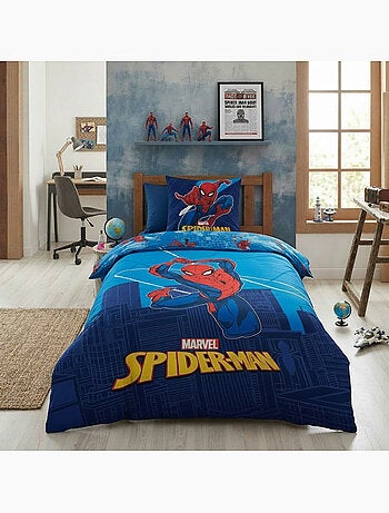 Housse de Couette Polycoton Spider-Man Licence Officielle Marvel 140x200cm + Taie 65x65cm