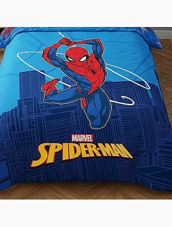 Housse de couette polycoton spider-man licence officielle marvel 140x200cm + taie 65x65cm