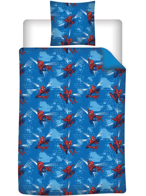 Housse de Couette Polycoton Spider-Man Licence Officielle Marvel 140x200cm + Taie 65x65cm - Kiabi
