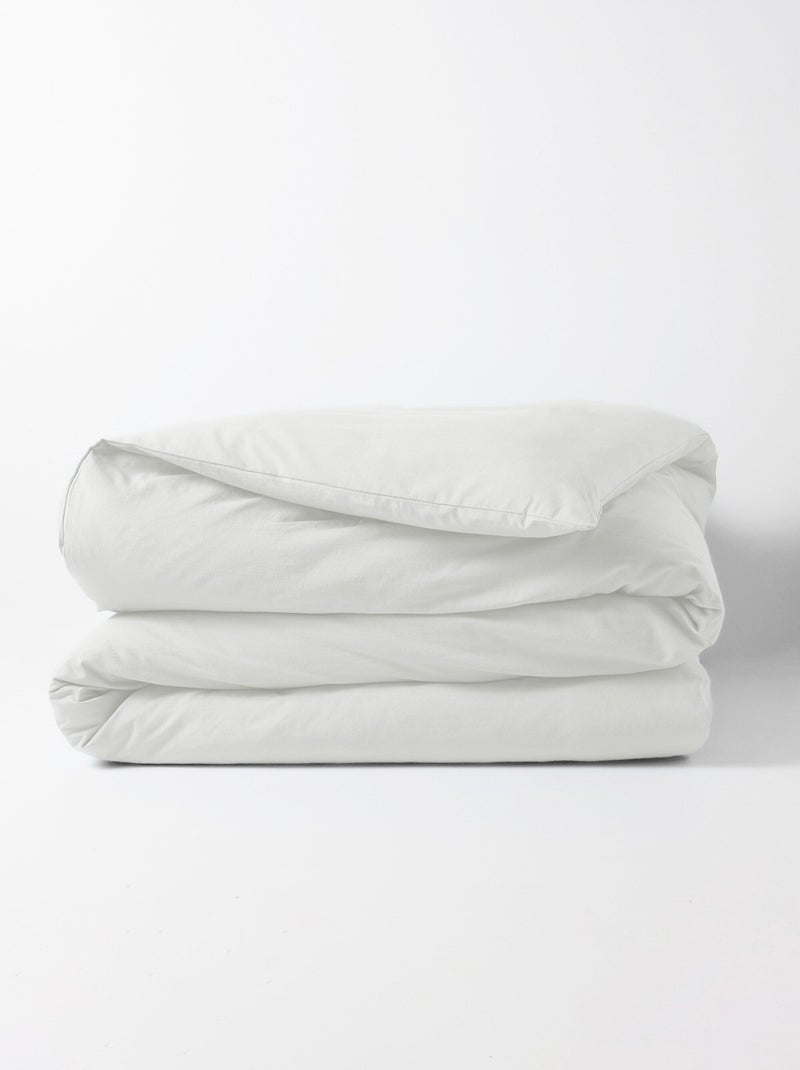 Housse de couette polycoton unie - Afibel Blanc - Kiabi