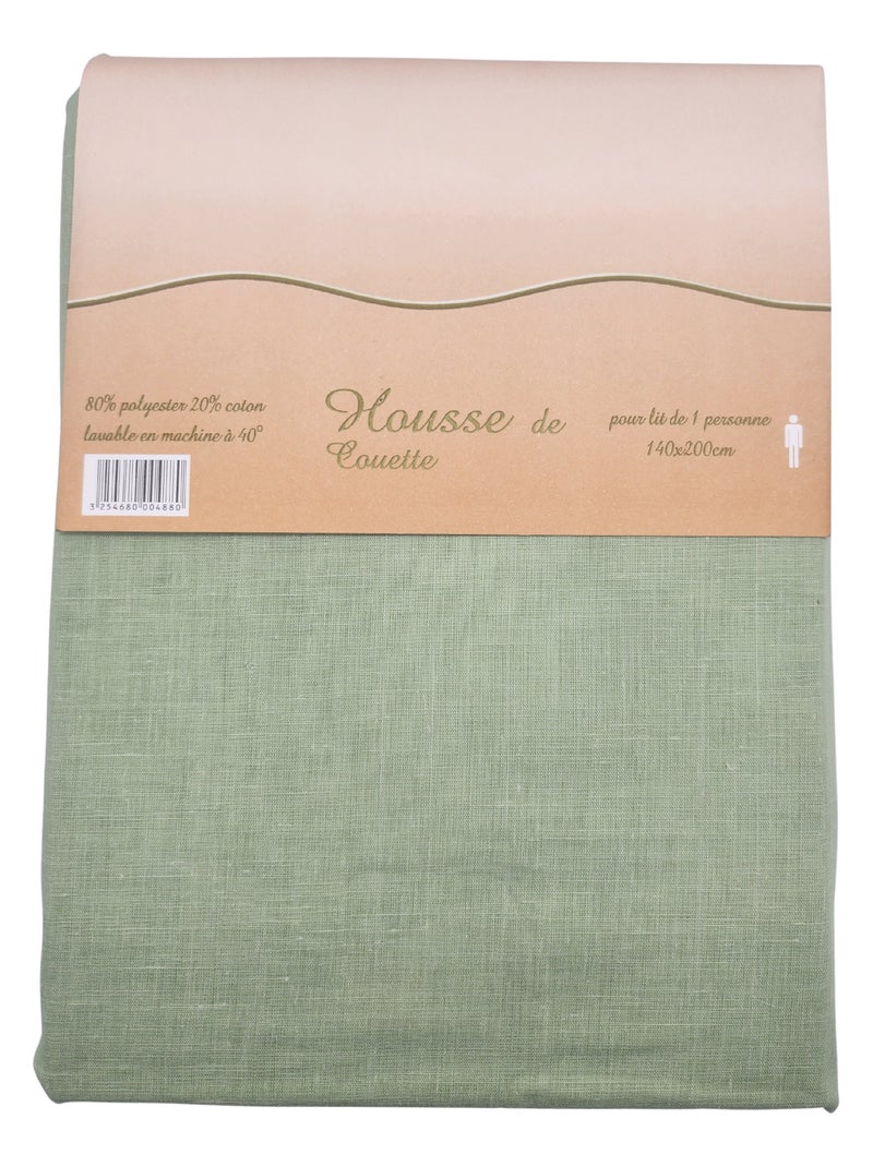 Housse de couette Polycoton Vert - Kiabi