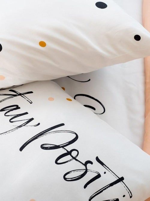 Housse de couette  Positive + taie(s) microfibre - Kiabi
