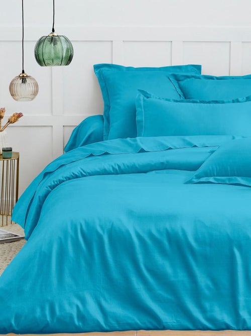 Housse de couette "Prémium" - Couleur Cyan - Kiabi