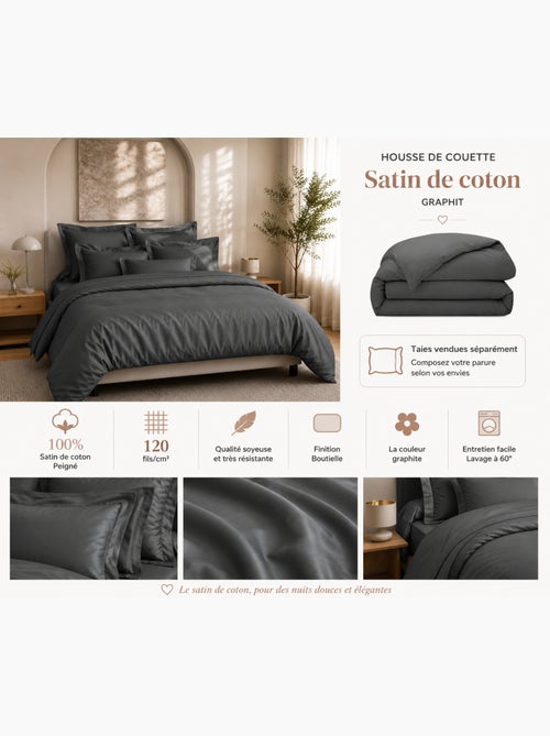Housse de Couette Prestige 120 Fils/cm² Satin de Coton - Kiabi Housse de Couette Prestige 120 Fils/cm² Satin de Coton - Kiabi