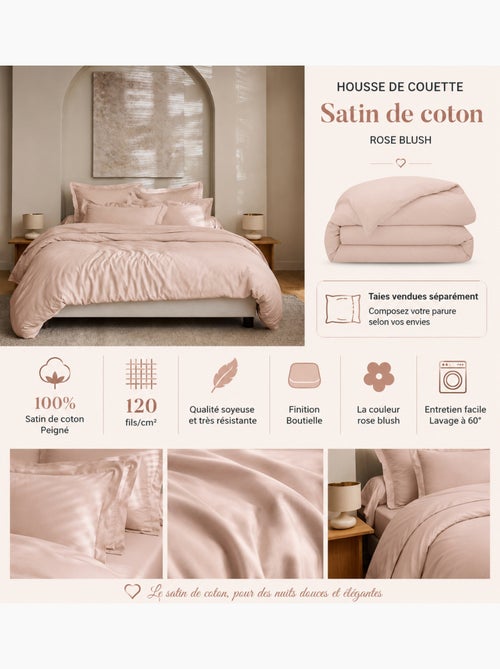 Housse de couette prestige 120 fils/cm² satin de coton - Kiabi Housse de couette prestige 120 fils/cm² satin de coton - Kiabi
