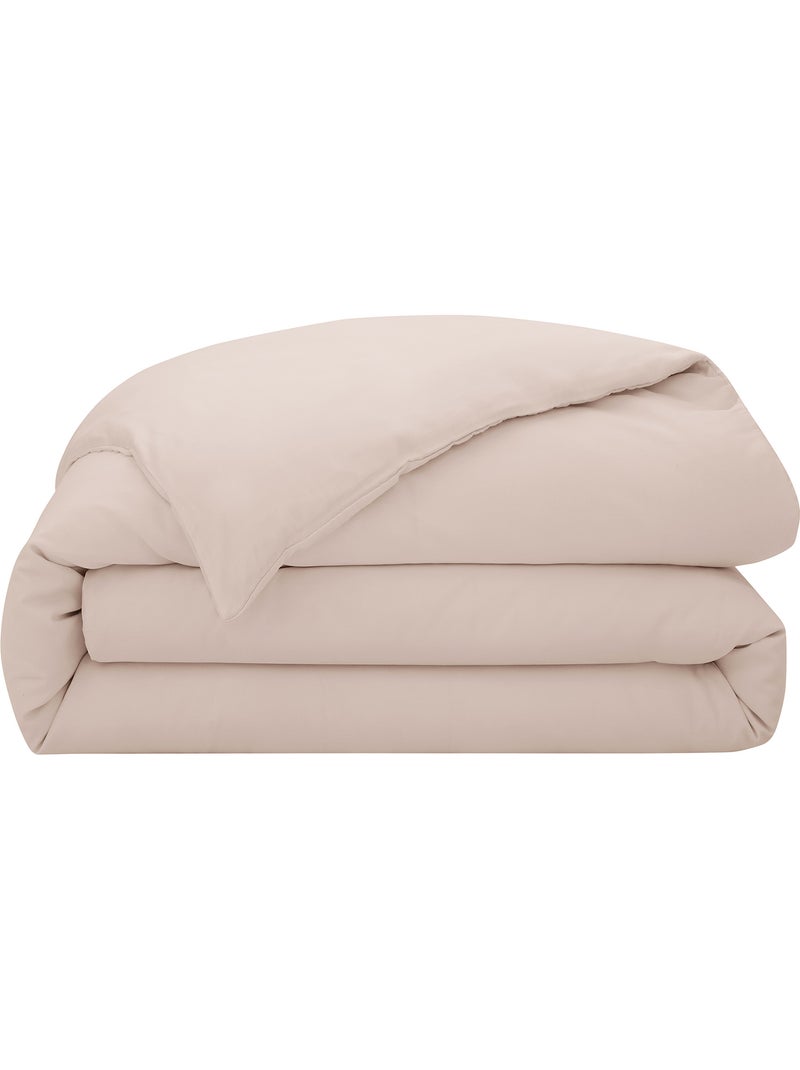 Housse de couette prestige 120 fils/cm² satin de coton Rose - Kiabi