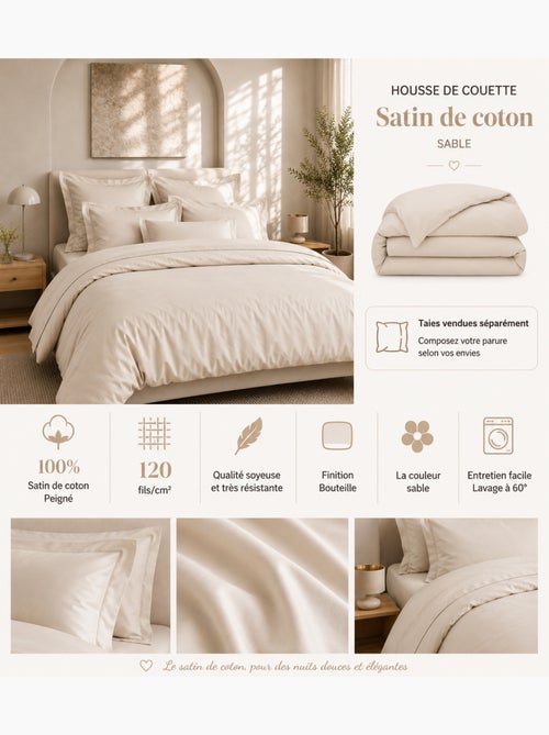 Housse de Couette Prestige 120 Fils/cm² Satin de Coton - Kiabi Housse de Couette Prestige 120 Fils/cm² Satin de Coton - Kiabi