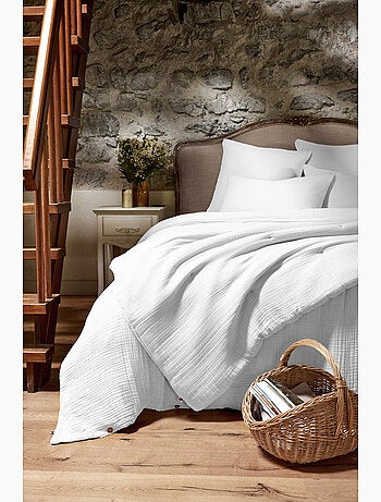 Housse de Couette Quadruple Gaze de Coton 220 g/m² Bella Chantilly