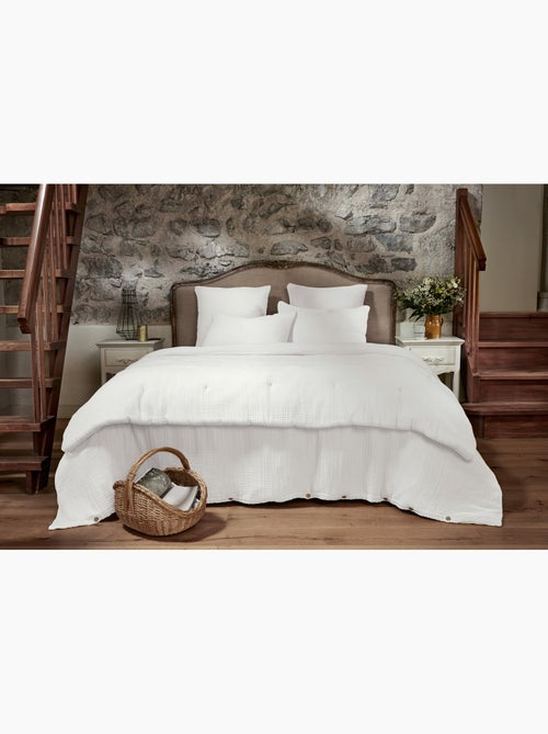 Housse de Couette Quadruple Gaze de Coton 220 g/m² Bella Chantilly - Kiabi Housse de Couette Quadruple Gaze de Coton 220 g/m² Bella Chantilly - Kiabi