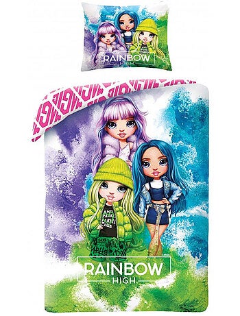 Housse de Couette Rainbow High 140x200 cm + Taie - Parure de lit enfant