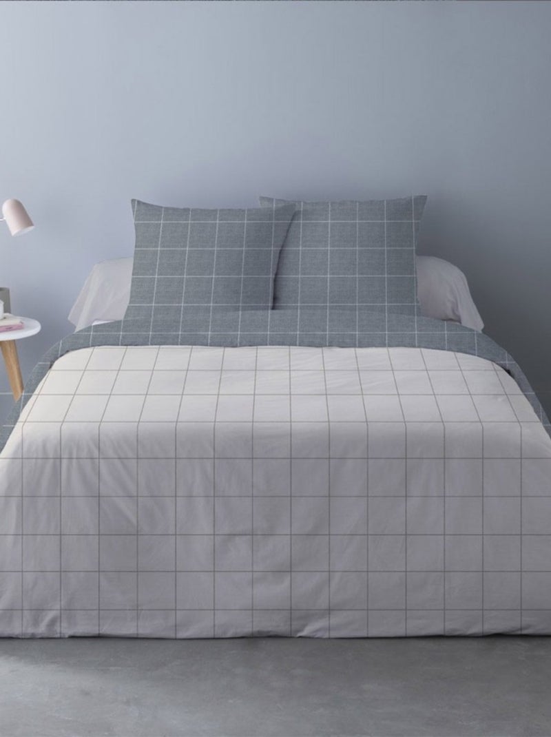 Housse de couette Régis marron + 2 taies Gris - Kiabi