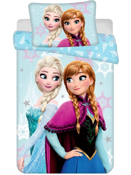 Housse de Couette Reine des Neige Sisters 100x135 cm - Parure de lit bébé - Kiabi
