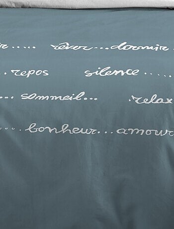 Housse de couette REVERIE + 2 taies coton 57 fils