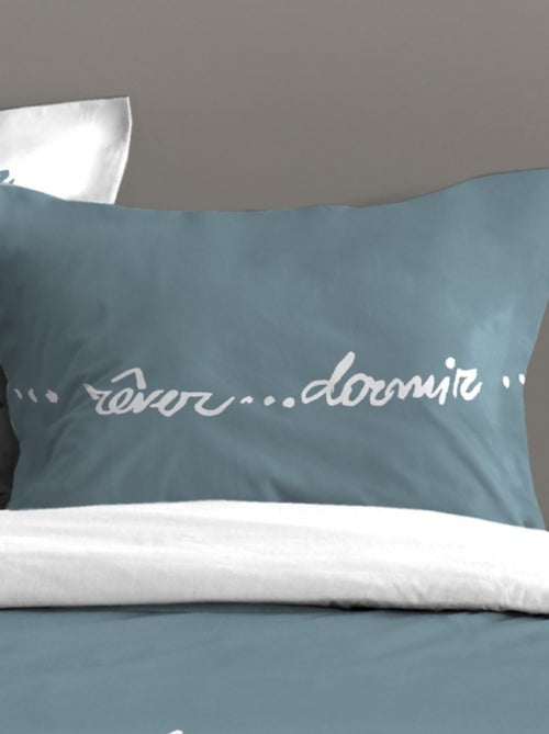 Housse de couette REVERIE + 2 taies coton 57 fils - Kiabi Housse de couette REVERIE + 2 taies coton 57 fils - Kiabi