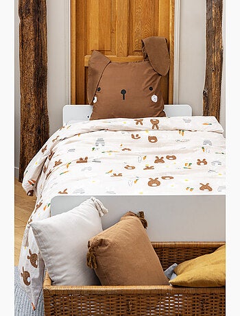 Housse de couette réversible - + 2 taies d’oreiller – Coton 57 fils – Lapin Pompon