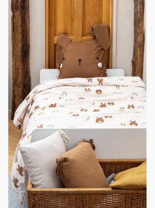 Housse de couette réversible - + 2 taies d’oreiller – Coton 57 fils – Lapin Pompon - Kiabi Housse de couette réversible - + 2 taies d’oreiller – Coton 57 fils – Lapin Pompon - Kiabi