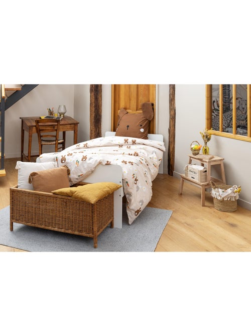 Housse de couette réversible - + 2 taies d’oreiller – Coton 57 fils – Lapin Pompon - Kiabi Housse de couette réversible - + 2 taies d’oreiller – Coton 57 fils – Lapin Pompon - Kiabi