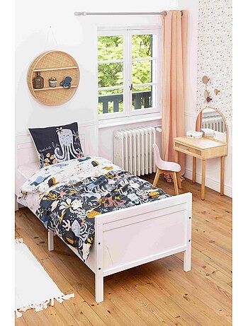 Housse de couette réversible + 1 taie d’oreiller – Coton 57 fils – Imprimé Octopia