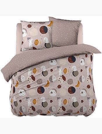 Housse de couette réversible + 1 taie d’oreiller – Coton 57 fils – SKY DREAM
