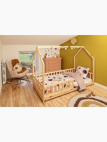 Housse de couette réversible + 1 taie d’oreiller – Coton 57 fils – SKY DREAM