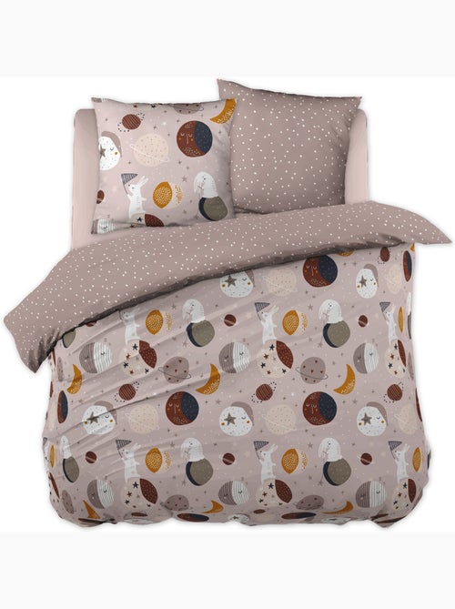 Housse de couette réversible + 1 taie d’oreiller – Coton 57 fils – SKY DREAM - Kiabi