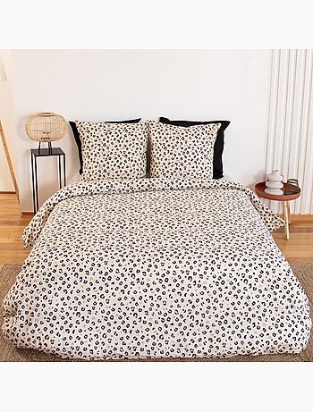 Housse de couette réversible 100% coton 52 fils + taie(s) d'oreiller