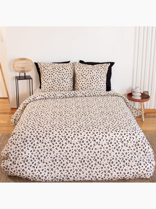 Housse de couette réversible 100% coton 52 fils + taie(s) d'oreiller - Kiabi