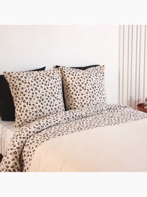 Housse de couette réversible 100% coton 52 fils + taie(s) d'oreiller - Kiabi