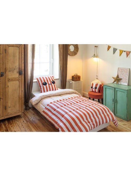 Housse de couette réversible + 2 taies d’oreiller - Fresh Popcorn - Kiabi