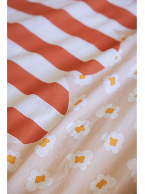 Housse de couette réversible + 2 taies d’oreiller - Fresh Popcorn - Kiabi