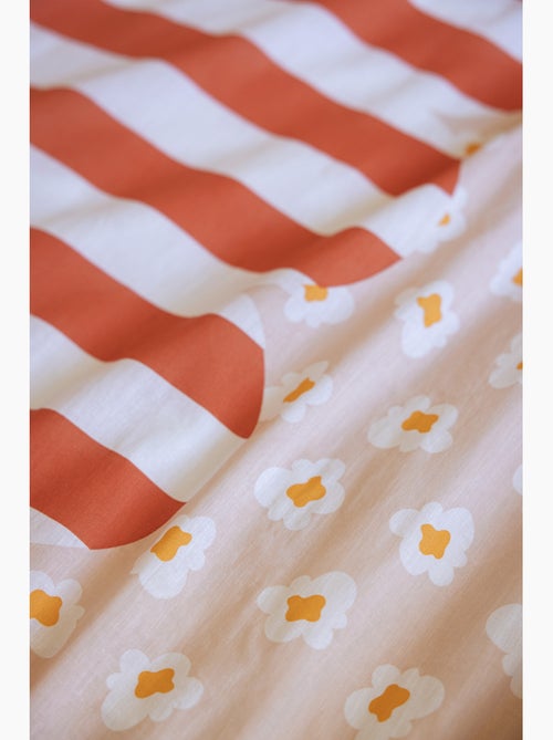 Housse de couette réversible + 2 taies d’oreiller - Fresh Popcorn - Kiabi