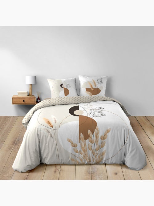 Housse de couette réversible 240x220 cm + 2 taies – Coton 42 fils – NATACHA - Kiabi