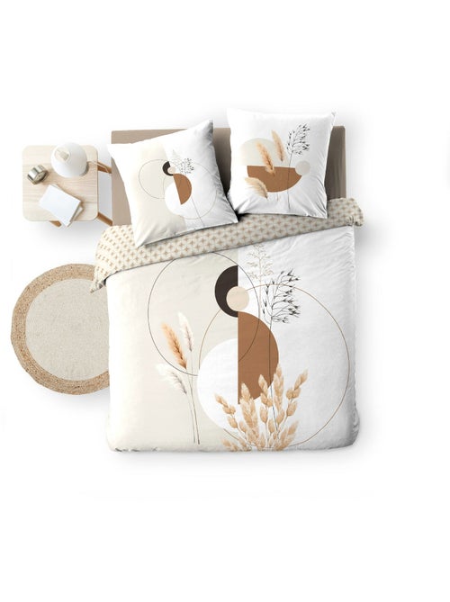 Housse de couette réversible 240x220 cm + 2 taies – Coton 42 fils – NATACHA - Kiabi