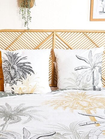 Housse de couette réversible 240x220 SOLI + 2 taies 100% coton adouci 57 fils/cm2