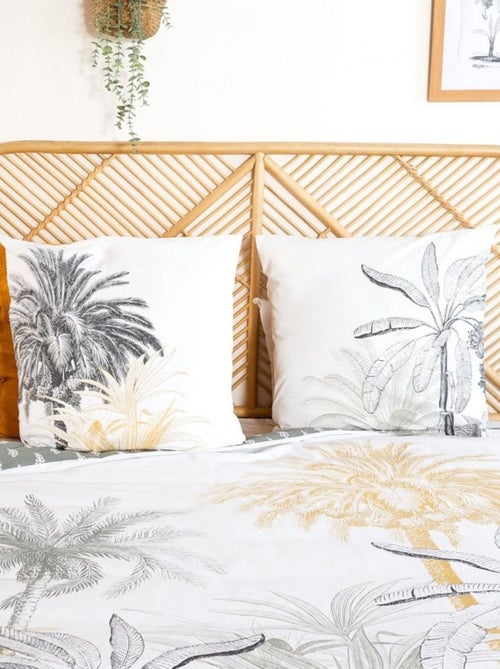 Housse de couette réversible 240x220 SOLI + 2 taies 100% coton adouci 57 fils/cm2 - Kiabi Housse de couette réversible 240x220 SOLI + 2 taies 100% coton adouci 57 fils/cm2 - Kiabi