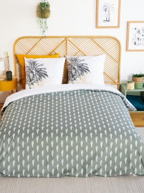 Housse de couette réversible 240x220 SOLI + 2 taies 100% coton adouci 57 fils/cm2 - Kiabi Housse de couette réversible 240x220 SOLI + 2 taies 100% coton adouci 57 fils/cm2 - Kiabi