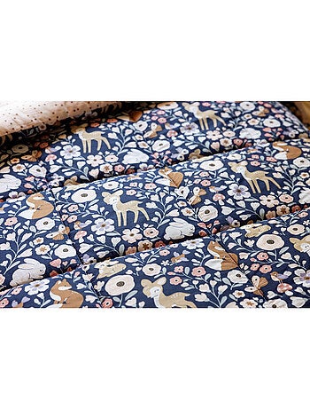 Housse de couette réversible coton 57 fils – Forêt Enchantée
