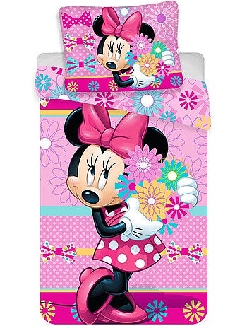 Housse de couette réversible coton Minnie 140 cm x 200 cm