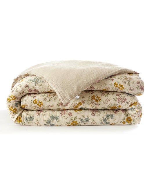 Housse de Couette Réversible Double Gaze de Coton 125 g/m² Ava - Kiabi Housse de Couette Réversible Double Gaze de Coton 125 g/m² Ava - Kiabi