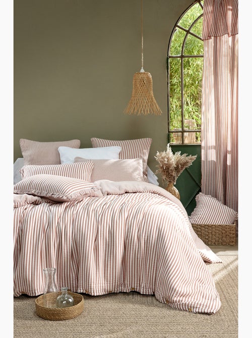 Housse de couette réversible double gaze de coton 125 g/m² livia - Kiabi