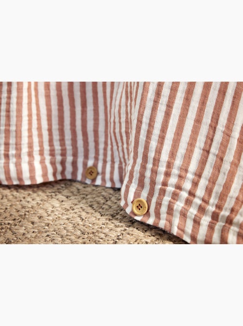 Housse de couette réversible double gaze de coton 125 g/m² livia - Kiabi