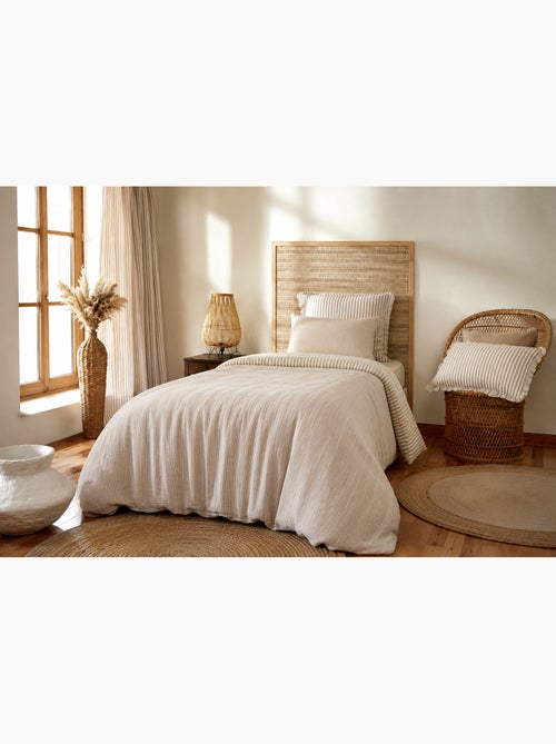 Housse de Couette Réversible Double Gaze de Coton 125 g/m² Livia - Kiabi Housse de Couette Réversible Double Gaze de Coton 125 g/m² Livia - Kiabi