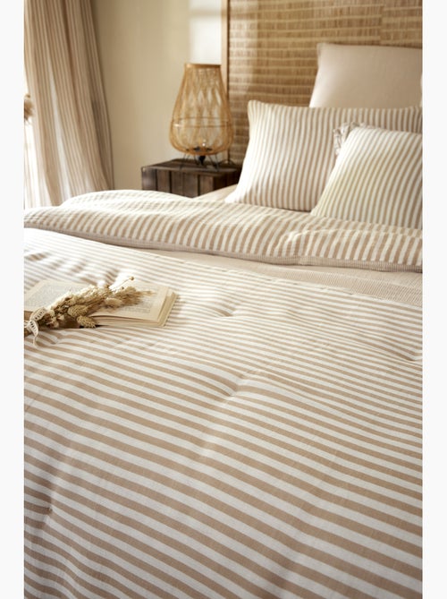 Housse de Couette Réversible Double Gaze de Coton 125 g/m² Livia - Kiabi Housse de Couette Réversible Double Gaze de Coton 125 g/m² Livia - Kiabi