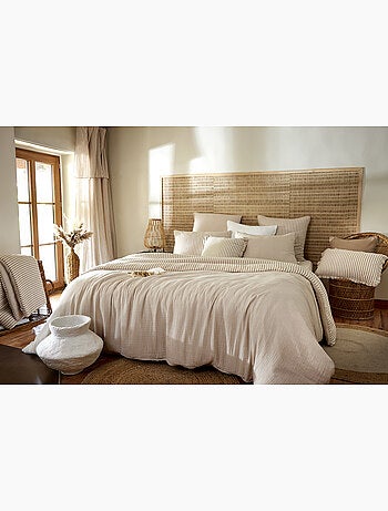 Housse de couette réversible double gaze de coton 125 g/m² livia
