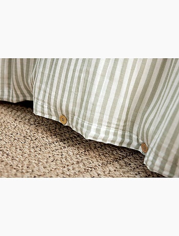 Housse de couette réversible double gaze de coton 125 g/m² livia